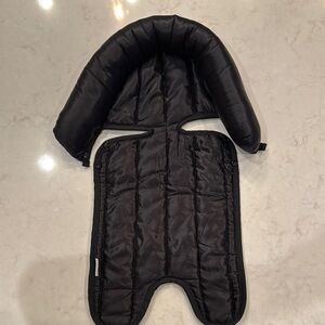 Black Silky Tots Silk Head Support Padded Infant Car Seat Insert